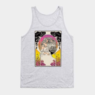 Art Deco Lady (cream) Tank Top